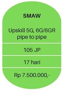 Pelatihan Pengelasan SMAW Upskill 5G, 6G/6GR pipe to pipe
